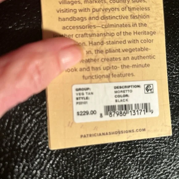 Patricia Nash Heritage Black Leather Handbag - Picture 7 of 11